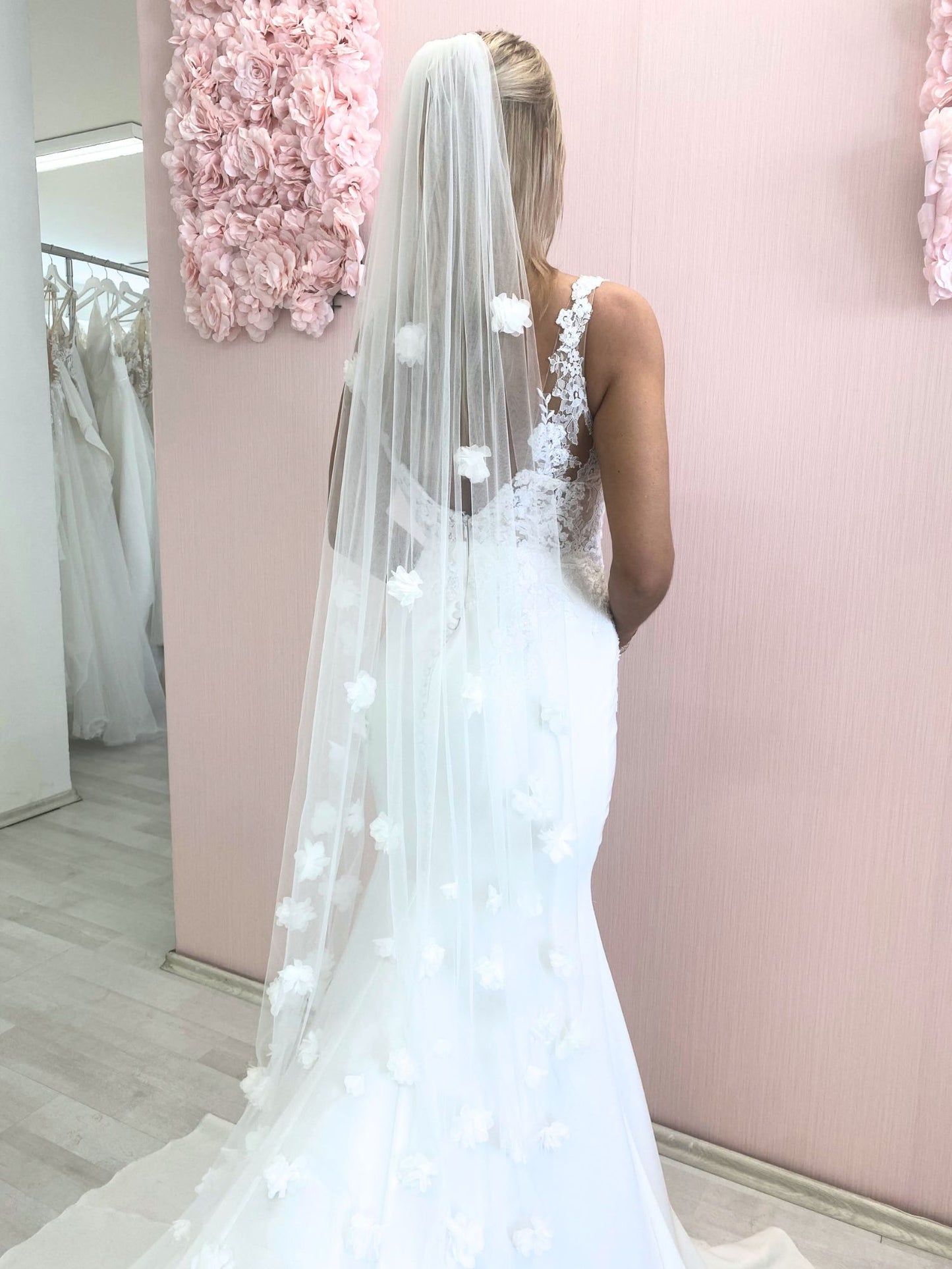 Always & Forever - Voile de mariée brodé à un niveau