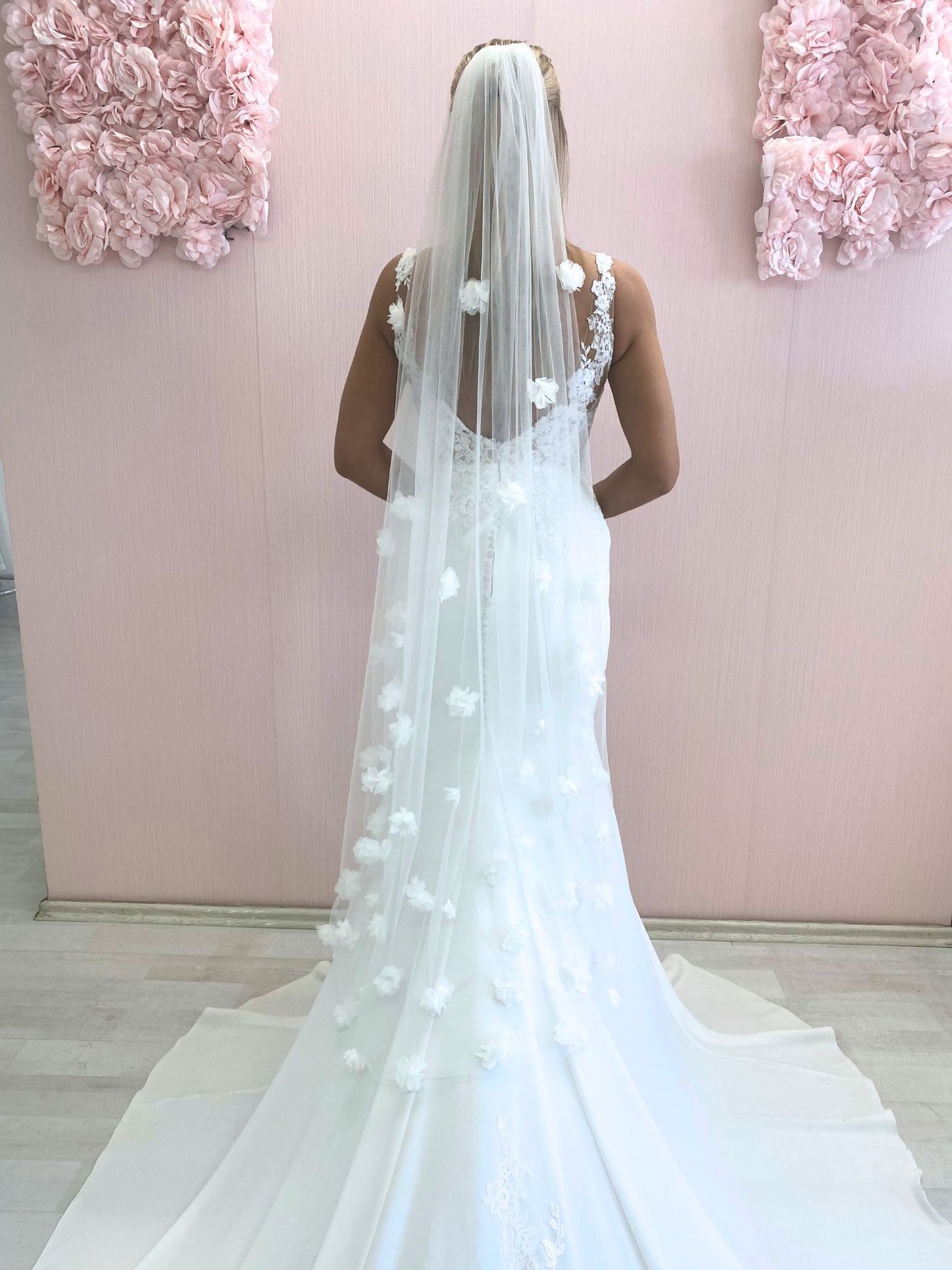 Always & Forever - Voile de mariée brodé à un niveau