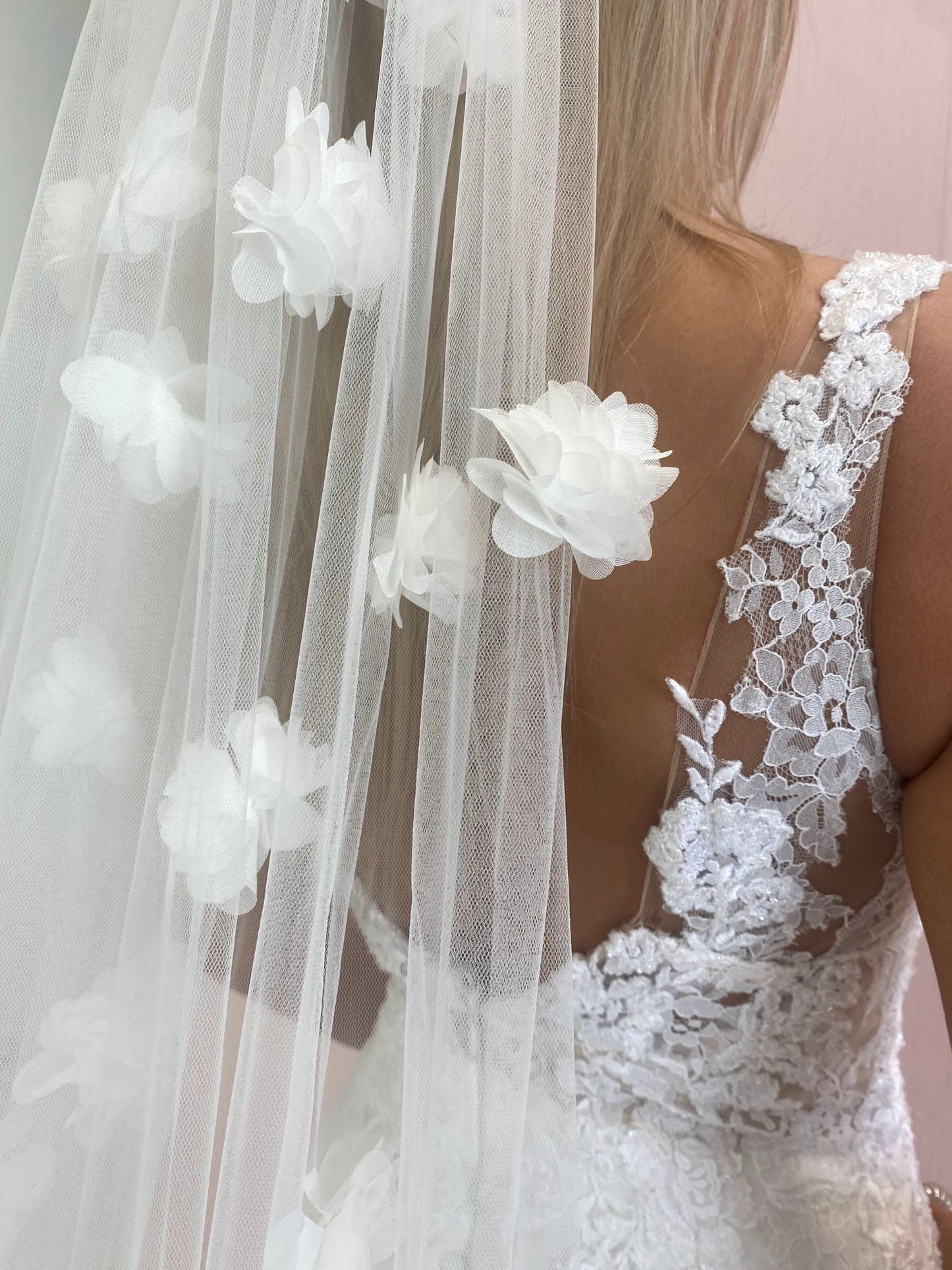 Always & Forever - Voile de mariée brodé à un niveau