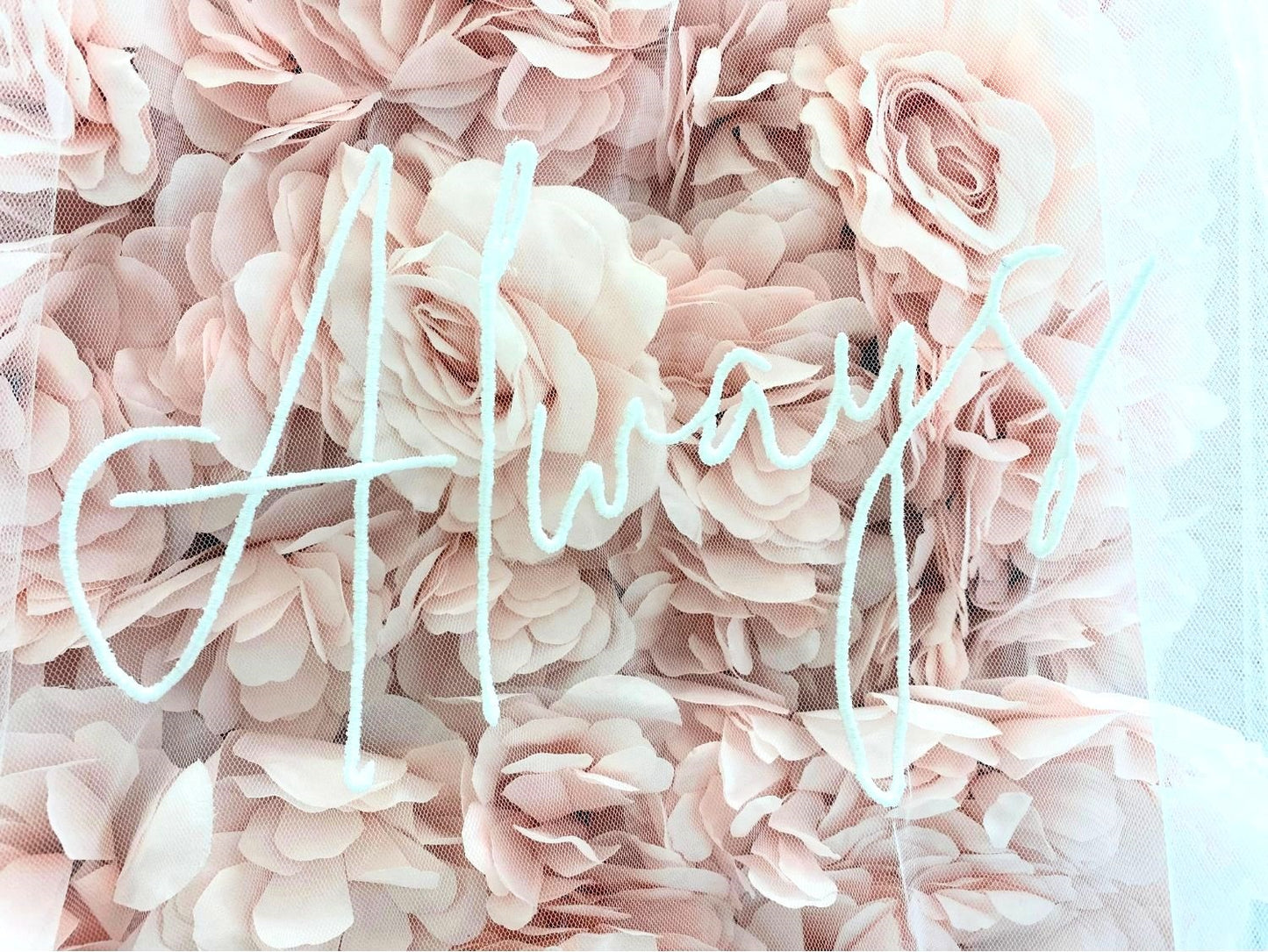 Always - One Tier Embroidered Wedding Veil