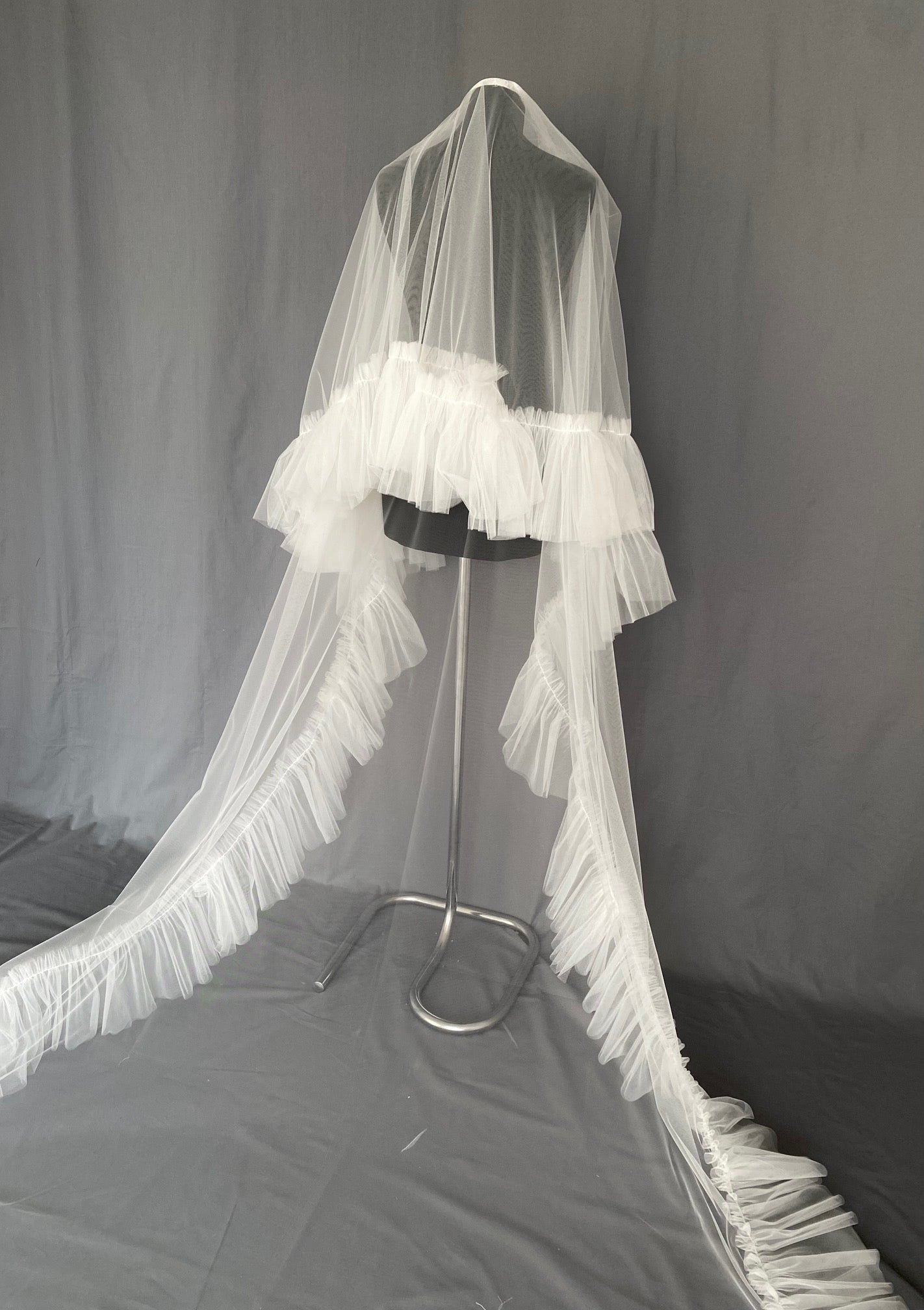 Zweireihiger Hochzeitsschleier aus Rosshaar
