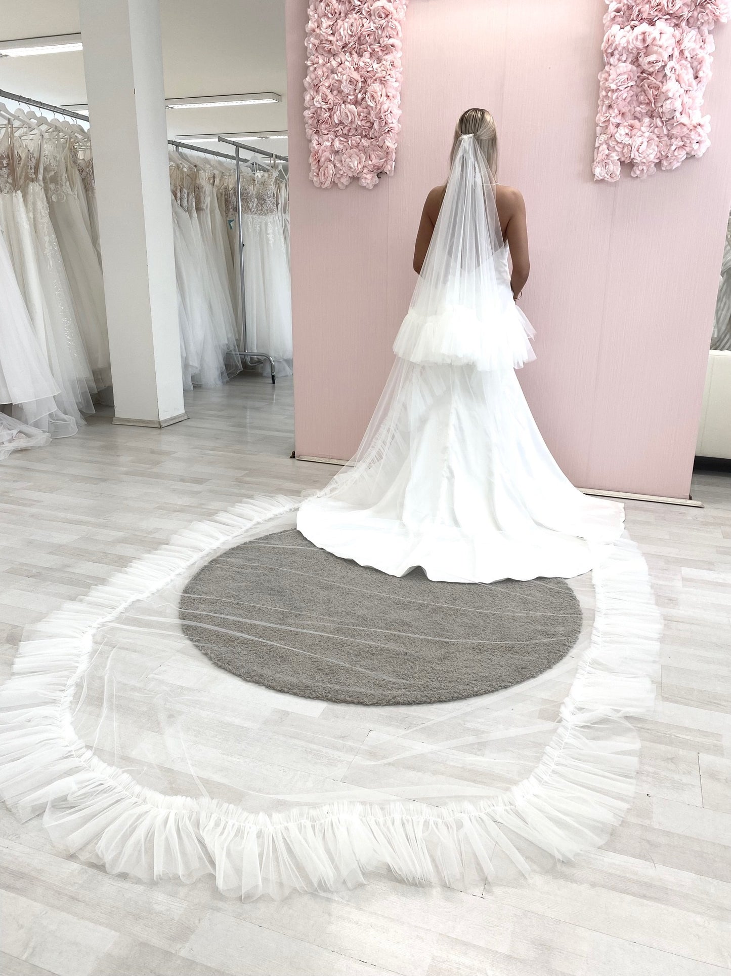 Zweireihiger Hochzeitsschleier aus Rosshaar