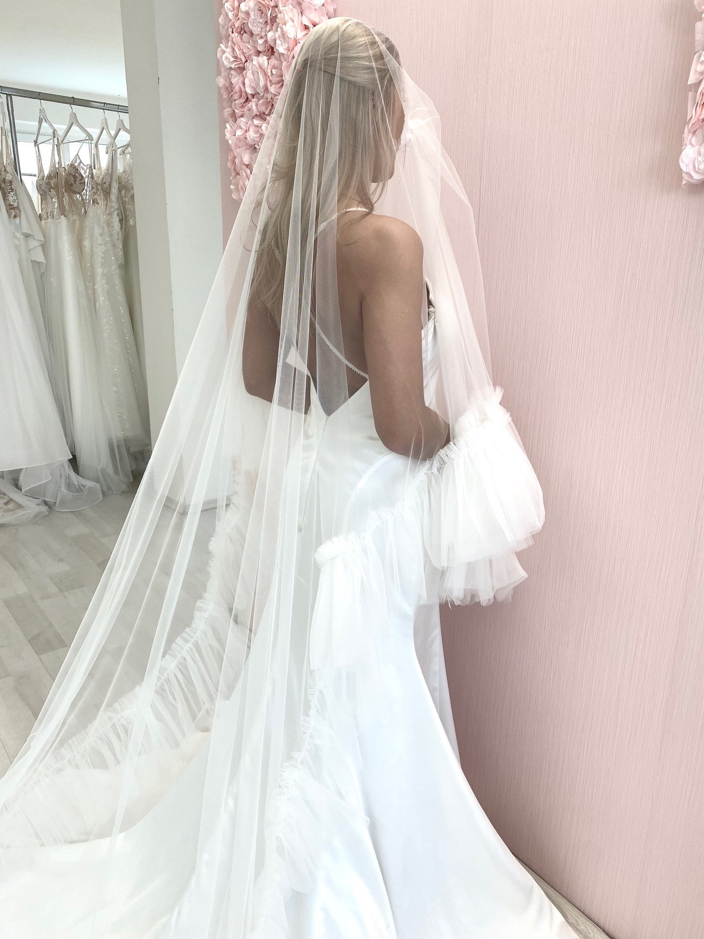 Zweireihiger Hochzeitsschleier aus Rosshaar