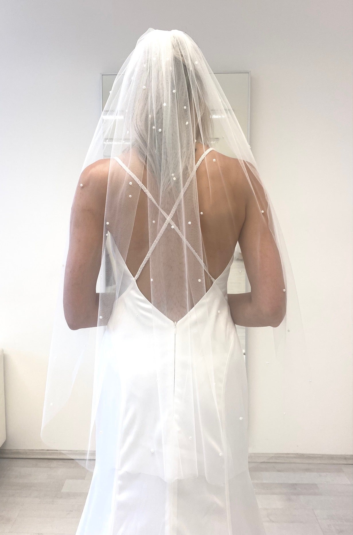 Voile de perles sparcle, voile de mariée One Tiar avec cristaux