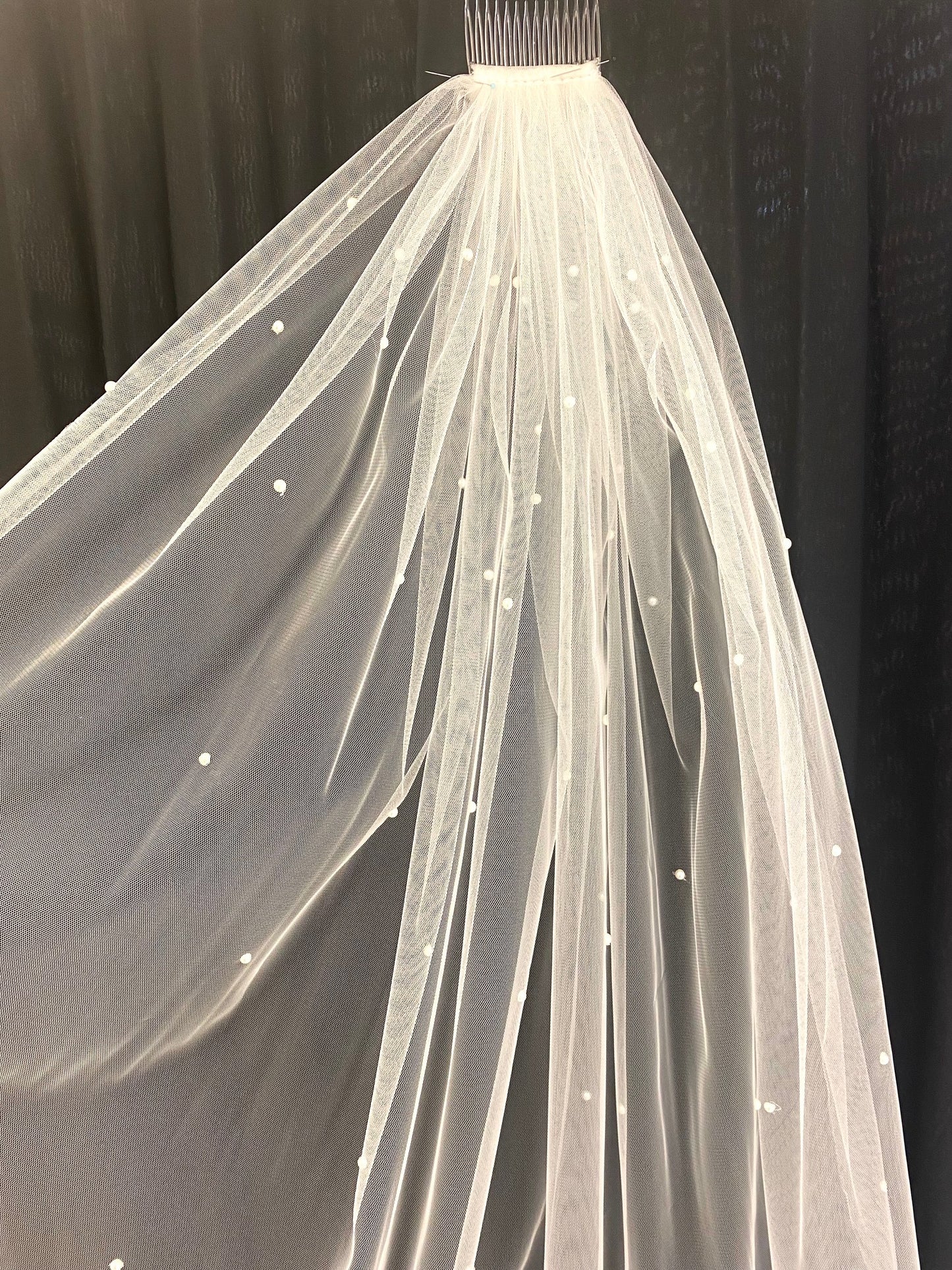 Voile de perles sparcle, voile de mariée One Tiar avec cristaux