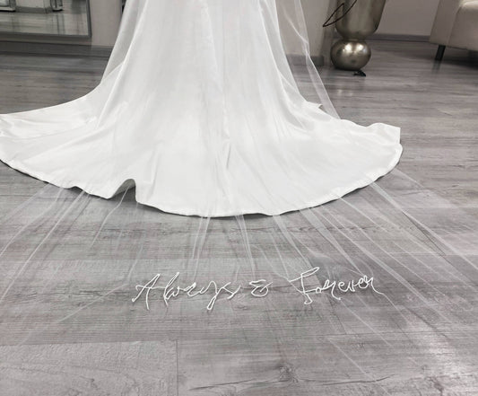 Always & Forever - One Tier Embroidered Wedding Veil