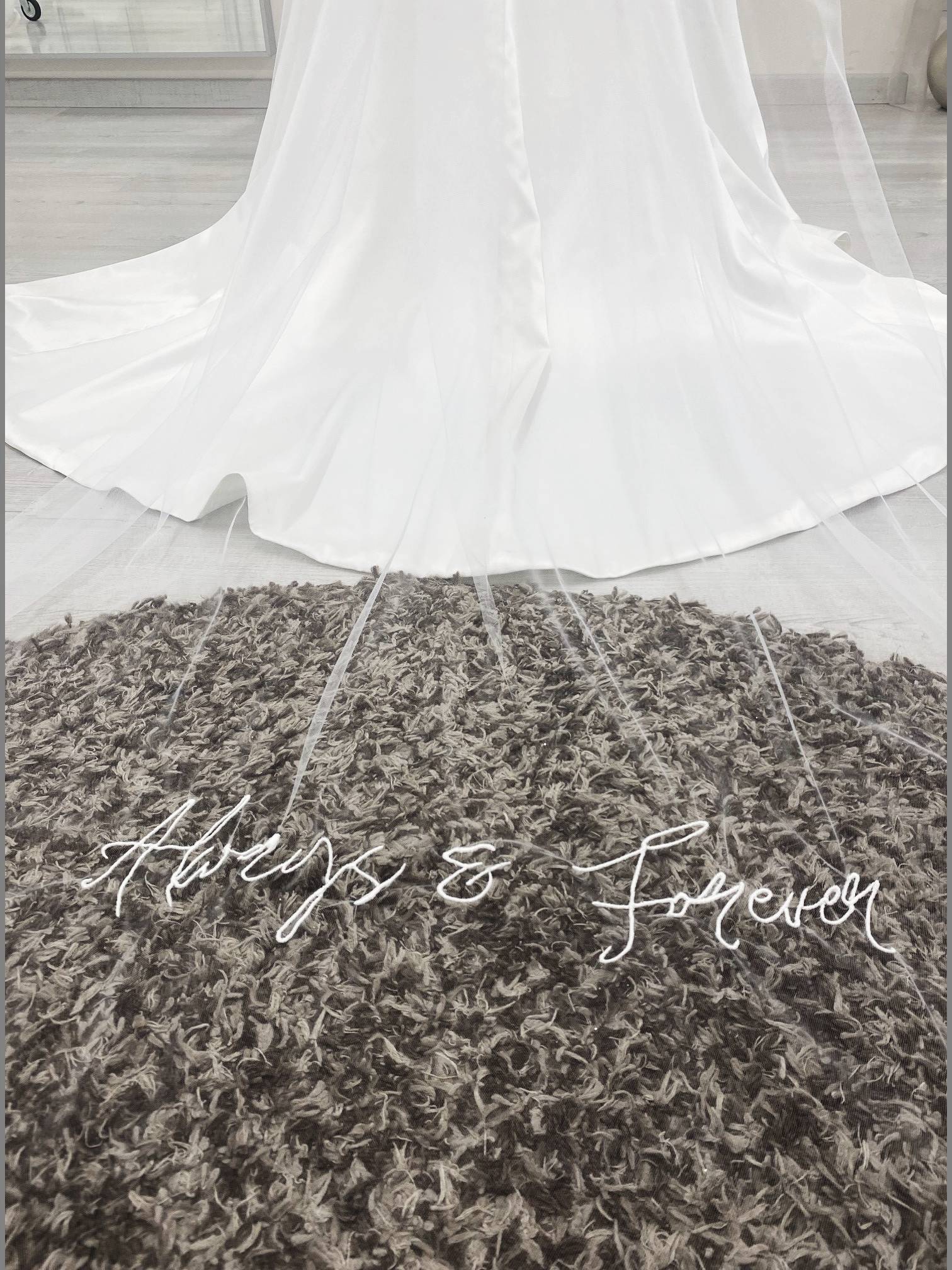 Sheer Simple Single Tier Wedding Veil, Chapel & Cathedral Lengths  Available, Soft Tulle 